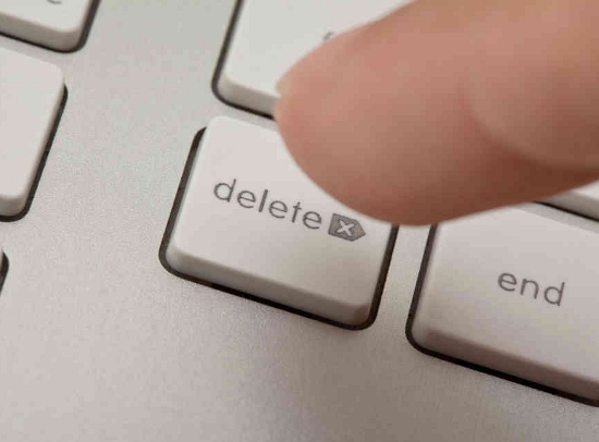 نمودار نشان‌دهنده مراحل حذف دائمی اطلاعات