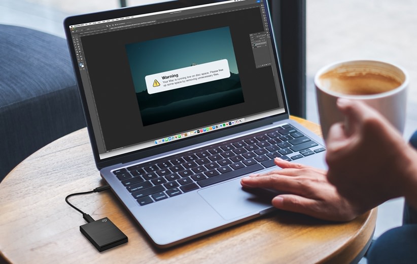 نمایی از تنظیمات هارد اکسترنال در سیستم عامل مک