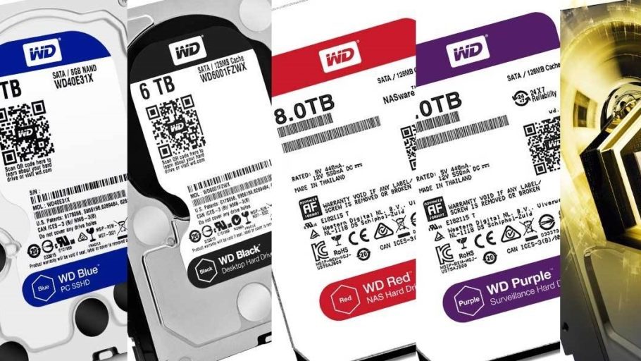 تصویر نمای جانبی از هارد وسترن دیجیتال WD
