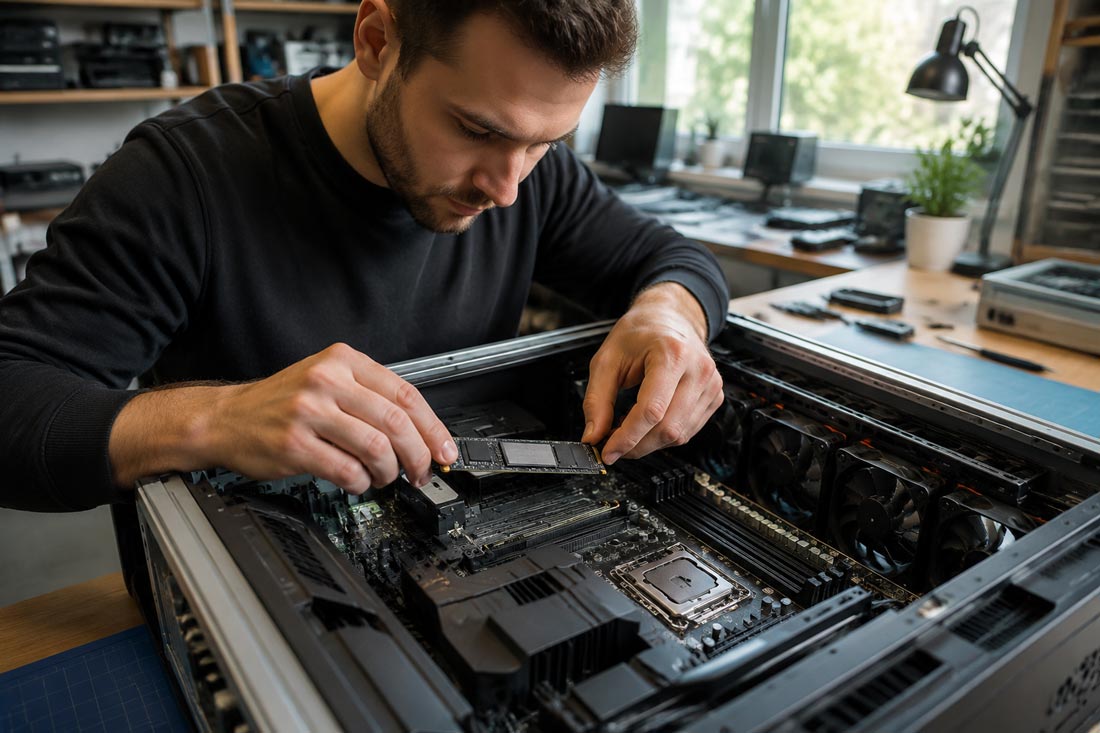 نصب SSD روی مادربرد جهت پردازش‌های سنگین